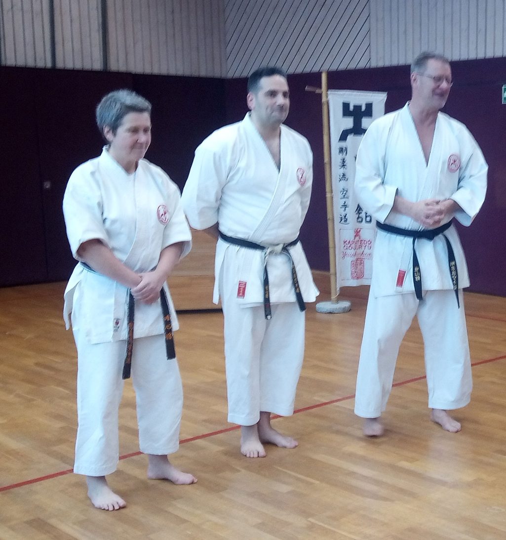 Die Prüfer: v. l. Nicole, Dionysios und Christian